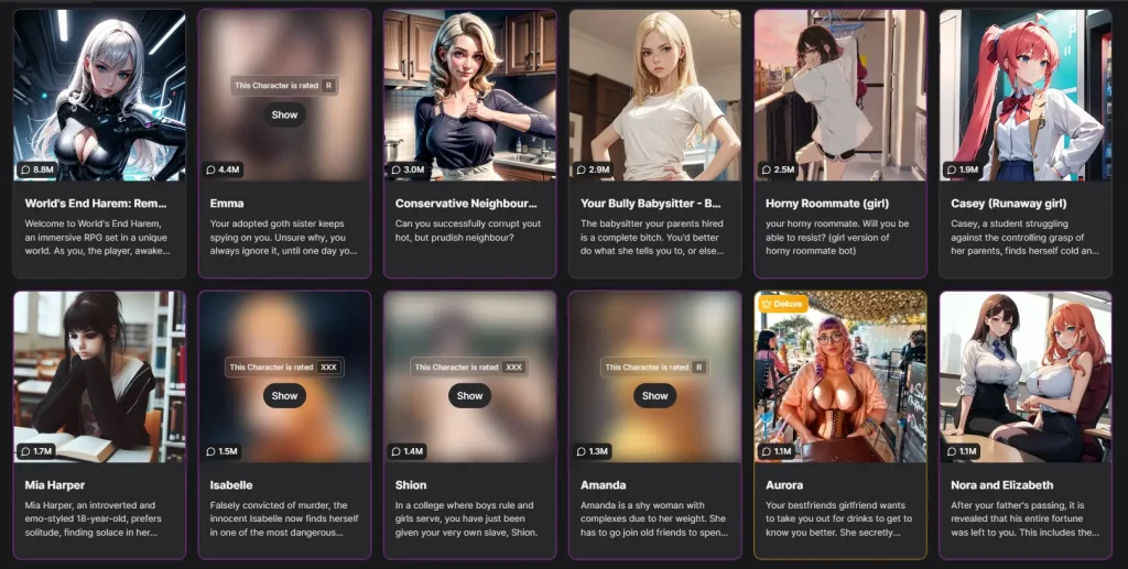 GPTGirlfriend Scenario Character Category