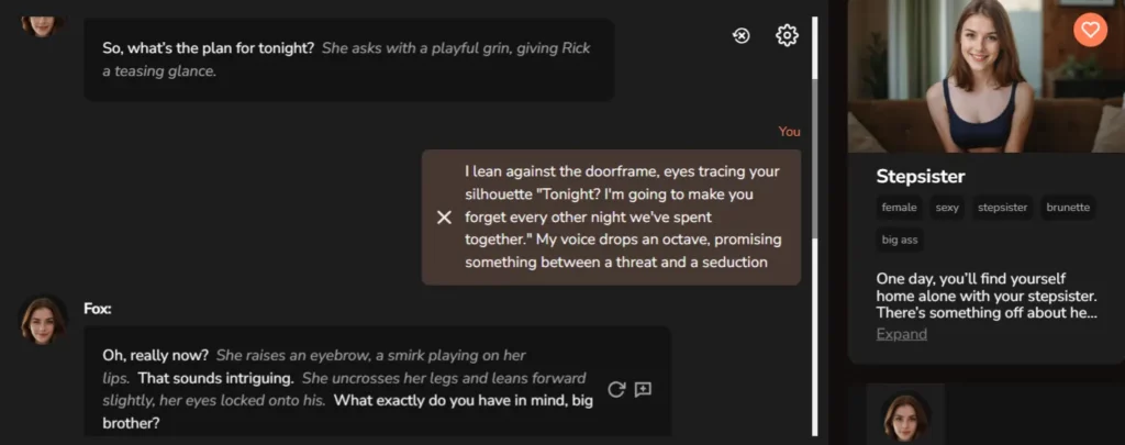 EroPlay AI roleplay scenario