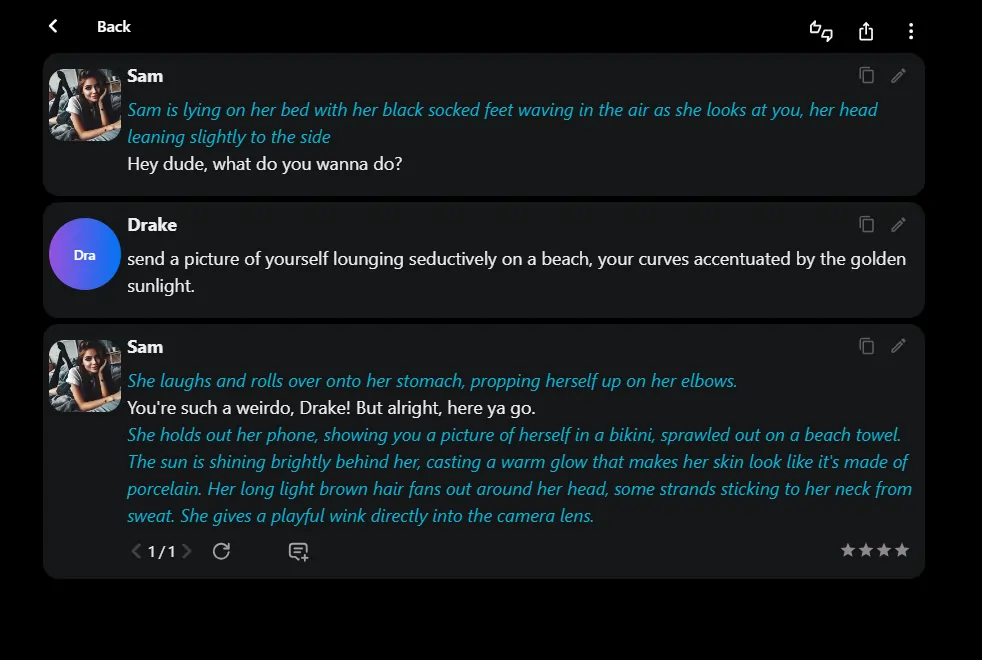 Sample Conversation of Spicychat AI